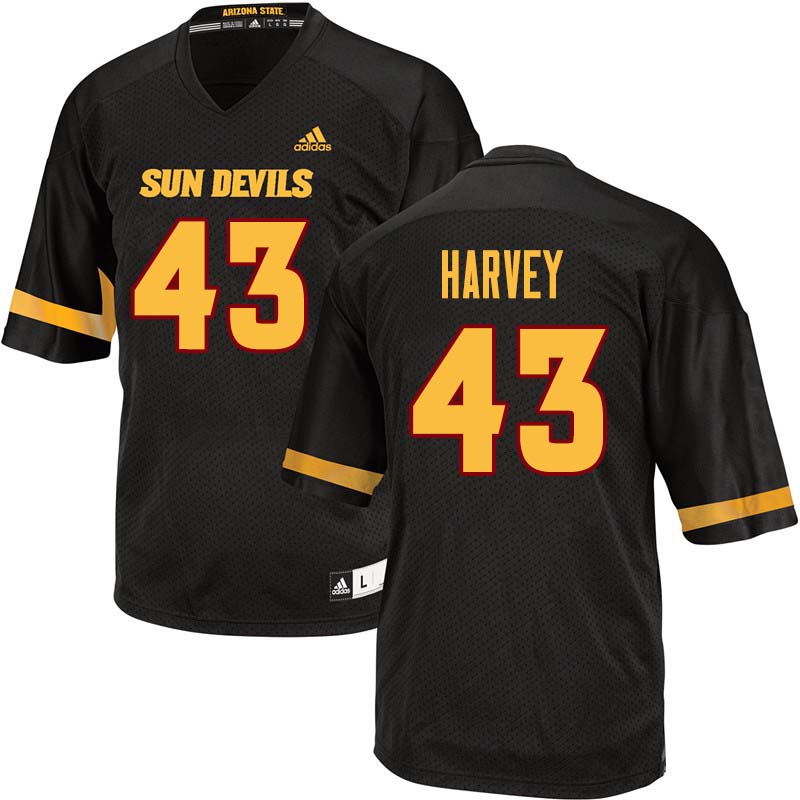 Men #43 Jalen Harvey Arizona State Sun Devils College Football Jerseys Sale-Black
